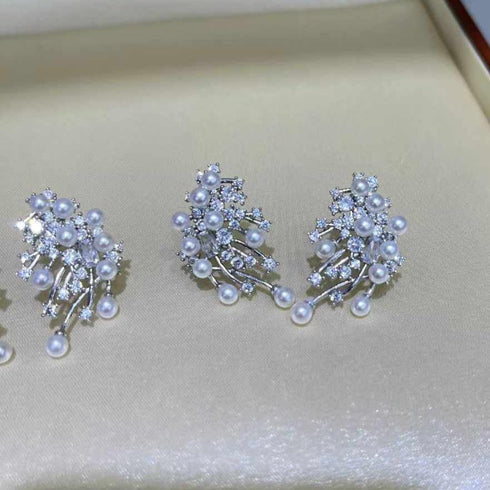 Sparkling Lucky Pearl Stud Earrings - House Of Pearls